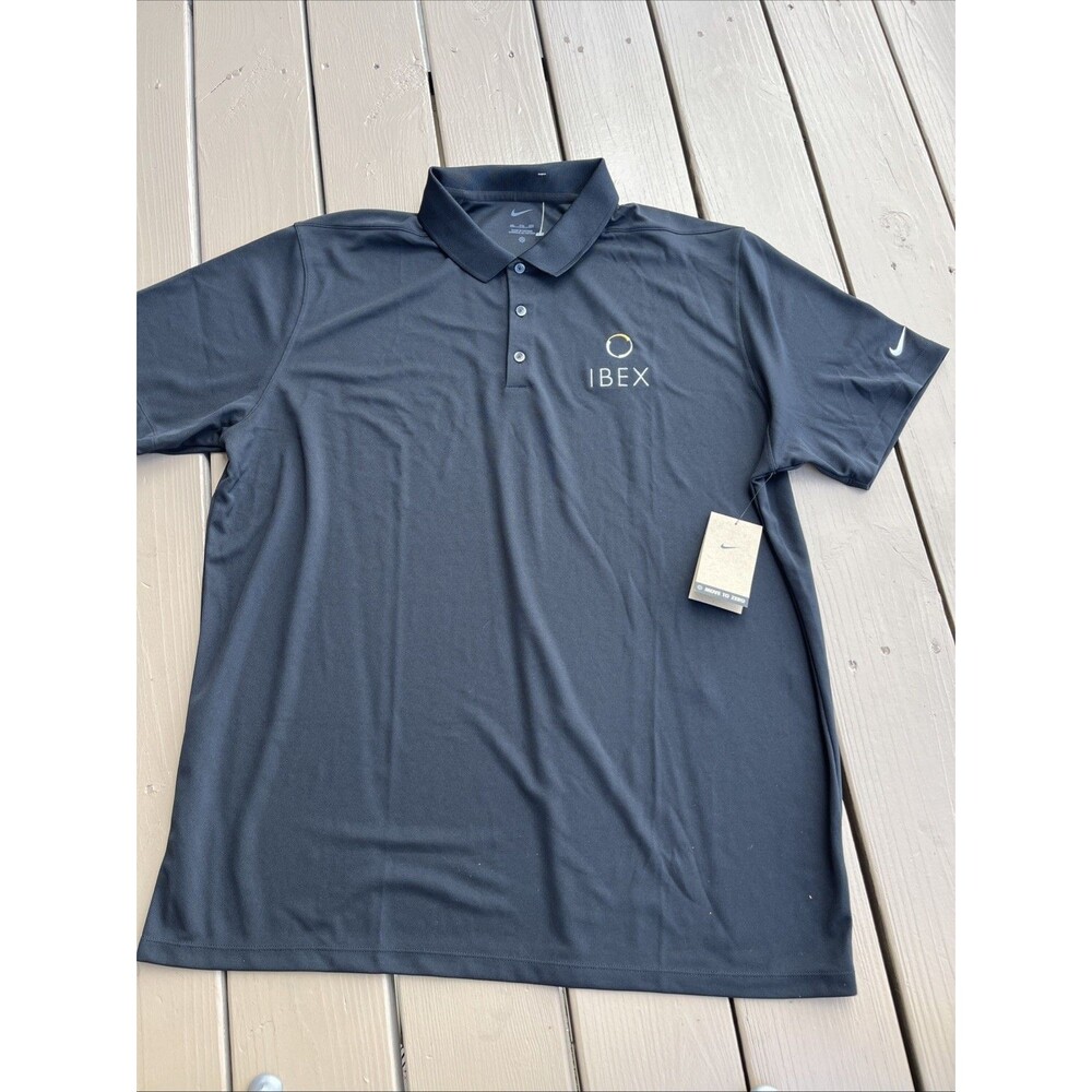 NIKE Men’s Polo Shirt The Nike Pol IBEX Short Sleeves Black Size 2XL NEW